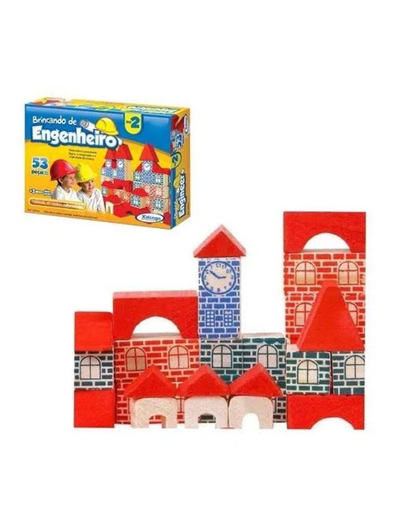 Brincando de Engenheiro 150 Peças Brinquedo Educativo Blocos de